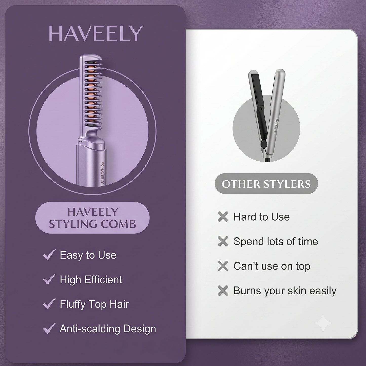 Haveely Glide™ | Portable Cordless Hair Styler
