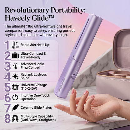 Haveely Glide™ | Portable Cordless Hair Styler